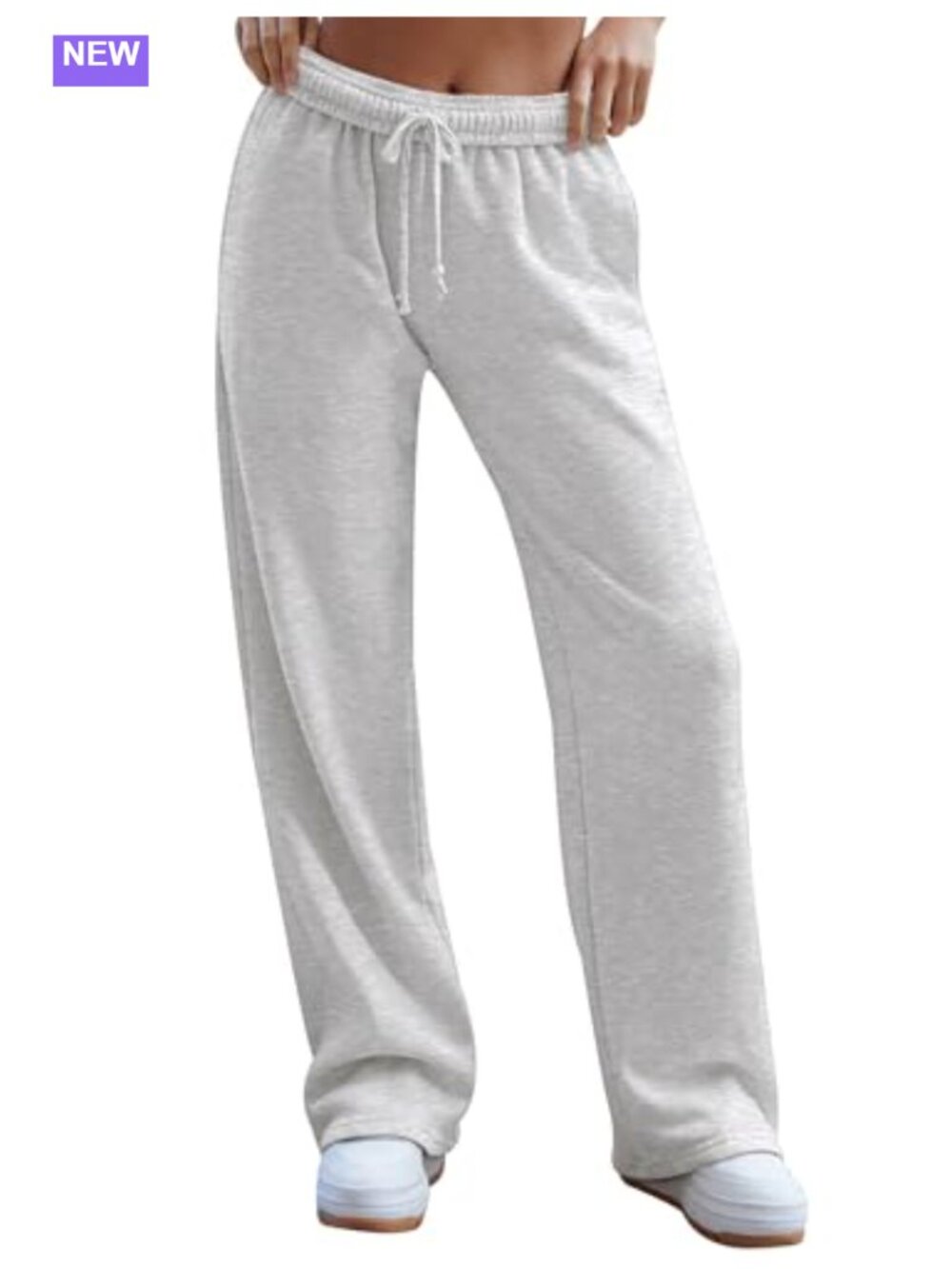 Wide Leg Fleece Lined Sweatpants High Waist Drawstring Pockets